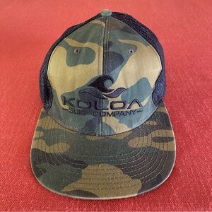KOLOA Surf Company Kauai Hawaii Camo Mesh Snapback Trucker Hat Cap One Size